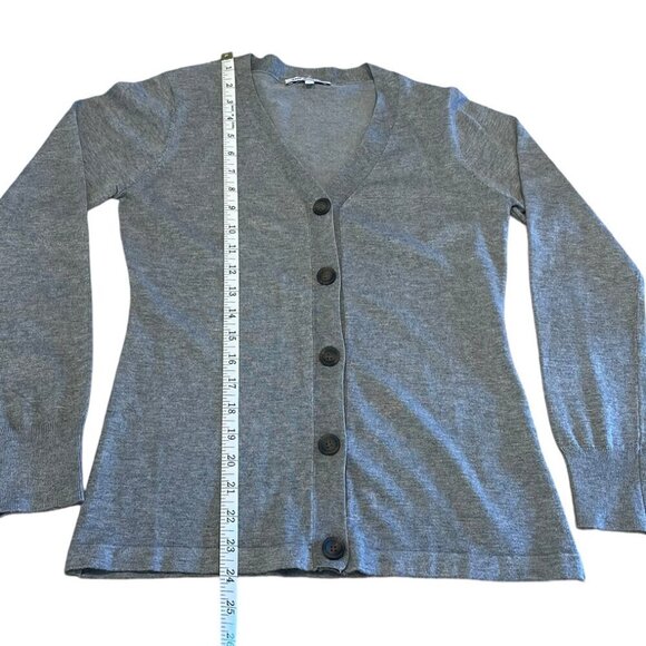 NWOT SAN FRANSISCO Womens Gray Cardigan Size XS Button Down Long Sleeve V-Neck - Picture 11 of 13